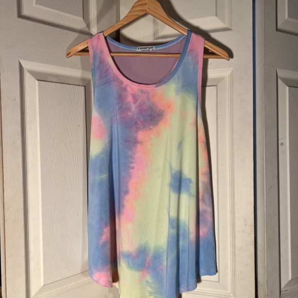 Cool Run Pastel tie dye tank top size XXL - Picture 3 of 3
